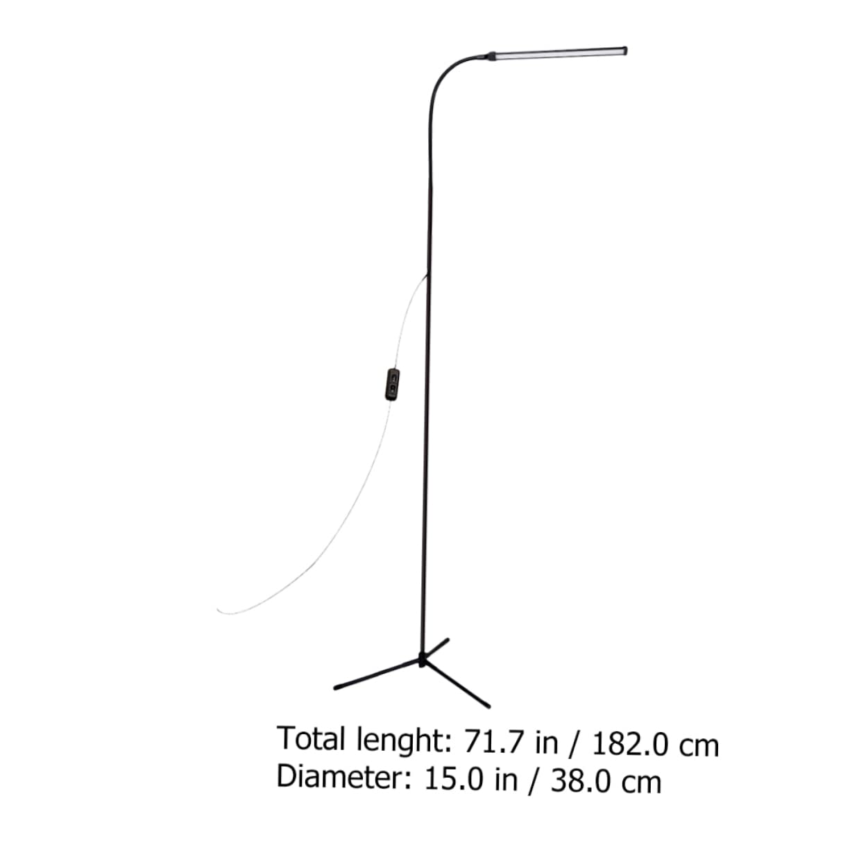 Lámpara de Escritorio Negro de Cuello de Cisne LED Regulable con Clip