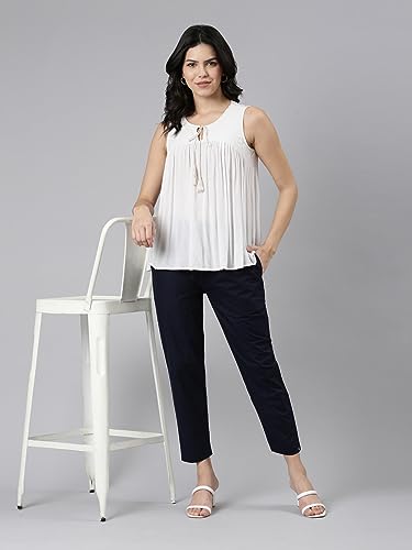 Image of TWIN BIRDS 100% Woven Cotton Fabric Kurti Pant /Trousers with Functional Pocket for Women