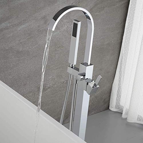 Robinet de baignoire autoportant noir contre calcaire et eau instable