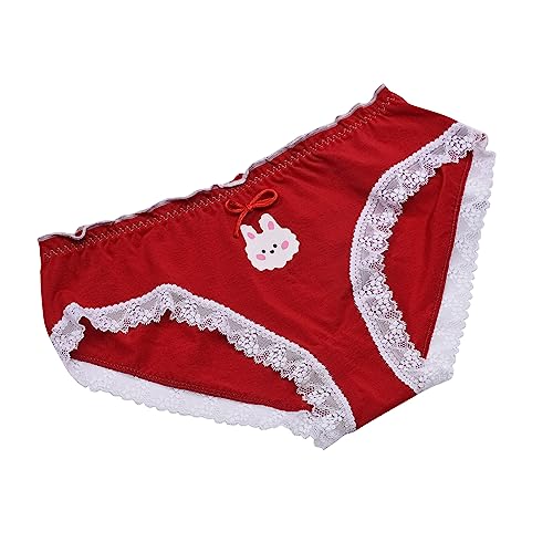 Image of heartbury Women's 100% Cotton Lace Panty Mid Waist Bio Wash Soft Stretch Ladies Hipster, (Pack of 3)