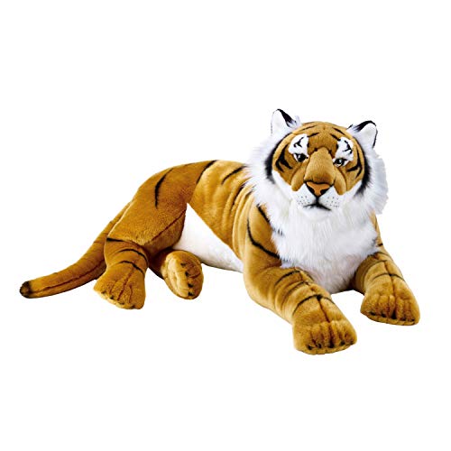 Lelly 100 cm National Geographic Big Katzen Tiger Giant Stofftier (braun)