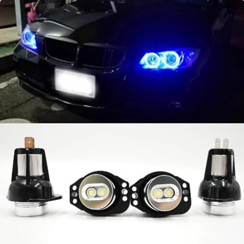 LegendTech 2 Stück-Kopf Licht Engels Augen Nebel Glühbirne Halo Marker Ring Glühbirne Für B&M&W E90 2005-2008 E91 2005-2008-White