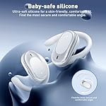 Adjustable Silicone Open Ear Headphones Wireless Bluetooth 5.4, Earbuds with Earhooks, IPX7 Waterproof, Bone Conduction Open Ear Earbuds for Running and Workout, Fast Charging - Image 2