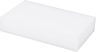 50Pcs Sponge Eraser Long Lasting Cleaning Sponges in Bulk Multi Surface Power Scrubber Foam Cleaning Pads Bathtub Floor Baseboard Bathroom Wall Cleaner Natural Bathroom (White, One Size)