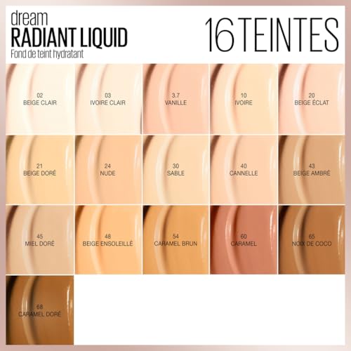 Fond De Teint Liquide Eclat Teinte Sable 30 Dream Radiant Maybelline New York Le Flacon De 30ml - vue 6
