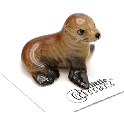 LITTLE CRITTERZ Sea Lion Pup Rocky - Home Decor Birthday Gift Miniature Porcelain Figurine Cover