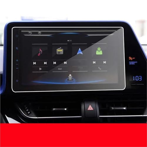 Écran GPS Toyota C-HR protégé en verre trempé pour vos trajets en famille