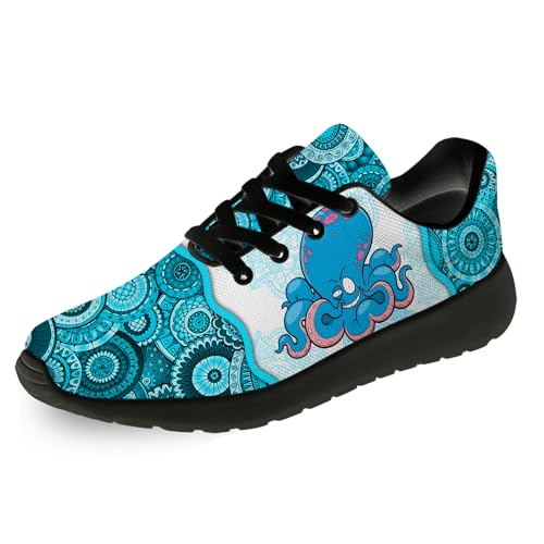 Octopus Print Shoes for Men Women Lightweight Comfort Running Tennis Walking Sneakers Ocean Animal Gifts for Girls Boys