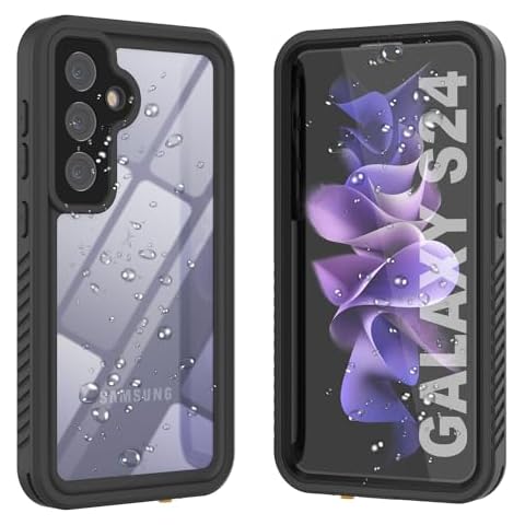Punkcase Galaxy S24 Waterproof Case [Extreme Series] [Slim Fit] [IP68 Certified] [Shockproof] [Dirtproof] [Snowproof] Armor Cover for Galaxy S24 5G (6.2") (2024) [Black] Cover