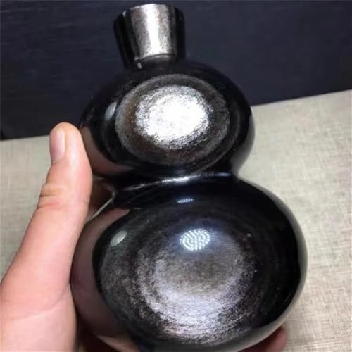Cristal naturel brut d'obsidienne argentée et quartz lithothérapie