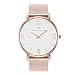 WRISTOLOGY Stella Womens Rose Gold Roman Numeral Wrist Watch Rose Gold Metal Mesh Easy Change Band