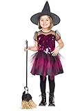 Beinhaltet: Kleid Rubie\'s 12339-104 Kleid Hexe Glitzer Kinder Größe: 104, Mehrfarbig