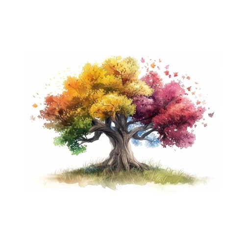 Art abstrait d'arbre coloré pour décoration murale de salon