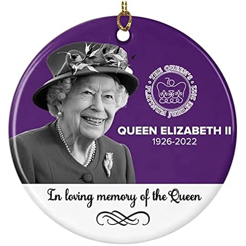 HINAA Decoraciones colgantes de luto de la reina Isabel Cover