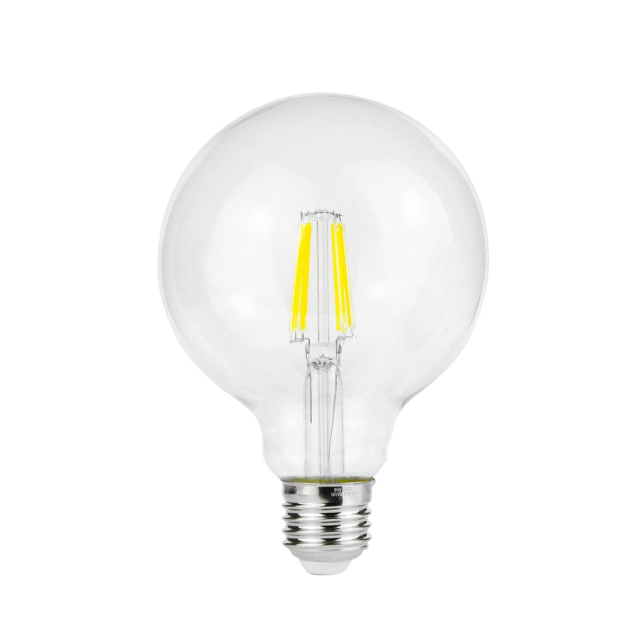 G.W.S® LED Filament Bulb, G95 E27 Edison Screw, LED Globe Bulb, 8W Dimmable Warm White 2700K, Clear Glass — image 1