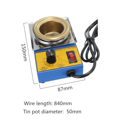 Crisol de soldadura de 150W que evita daños en circuitos con baño desoldador de acero inoxidable 6