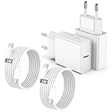Caricatore per iPhone, Caricabatterie USB C Rapido Alimentatore Presa 2 Pack With 2M USB C...