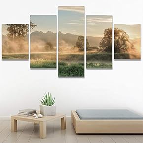 SIGNWIN 5 Panel Canvas Wall Art Modern Art...