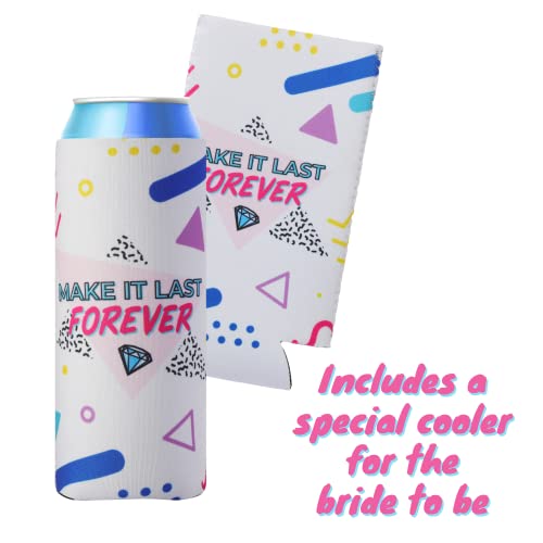 Bach to the 90s Bachelorette Party Slim Can Coolers (12 pack) 90s Theme Bachelorette Party Can Sleeves by Pop Fizz Designs - Image 2