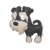 I Poltroni Coussin de canapé en Forme de Chien - Coussin Schnauzer 50x45 - Fabriqué artisanalement en Simili Cuir - Fabriqué en Italie