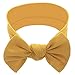 Babygiz Baby Girl Headbands-Infant,Toddler Cotton Handmade Hairbands with Bows Child Hair Accessories (Mustard, 1)