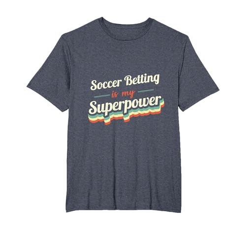 Con la frase Soccer Betting is my Superpower in un design vintage. Ideale per mostrare la tua passione per le scommesse sul calcio in modo elegante e unico.