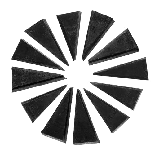 BCOATH Lot de 12 Coins Triangulaires en Acier au Carbone Petite Taille Accessoire de Hache Polyvalent pour Réparation D’Outil Améliore Stabilité et Performance de Coupe Usage
