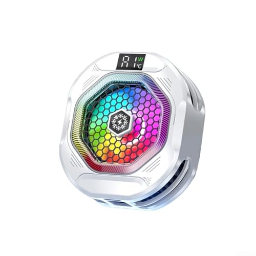 TH12 Dissipateur thermique piloté par l'IA pour appareils mobiles avec affichage numérique de la température, module de refroidissement TEC et design alimenté de type C