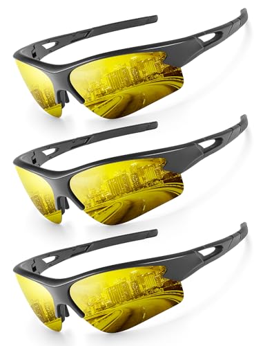 Image of KALIYADI Sports Sunglasses for Men, Polarized Sun Glasses for Men Women Youth Baseball Softball with UV Protection