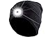 Produktbild Lunartec Mütze mit Licht: Schwarze Strickmütze mit weißen (vorne) & roten (hinten) LEDs (Mütze mit integrierter Stirnlampe)