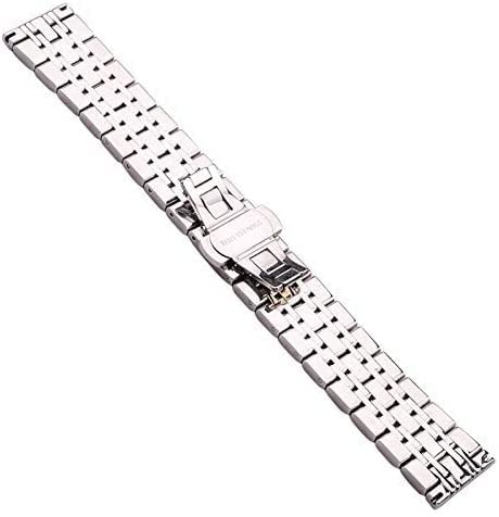 Correa de reloj de 18mm, 20mm, 22mm, correa de reloj de acero inoxidable, correa de reloj de plata pulida para hombre, correa de reloj de Metal de repuesto, accesorios para pulsera