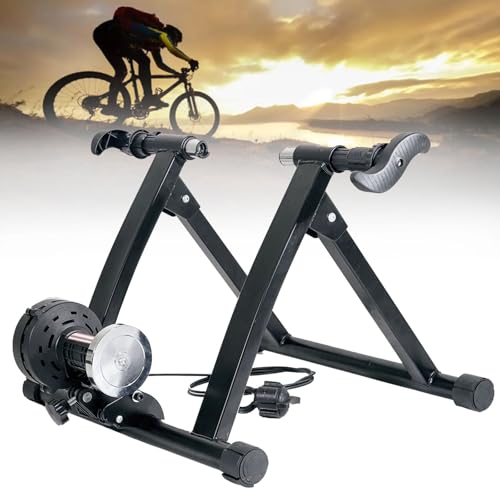 Entrenador de bicicleta magnético KJZQLMZ para ruedas de 26-29 pulgadas, soporte estable de acero para ejercicios interiores