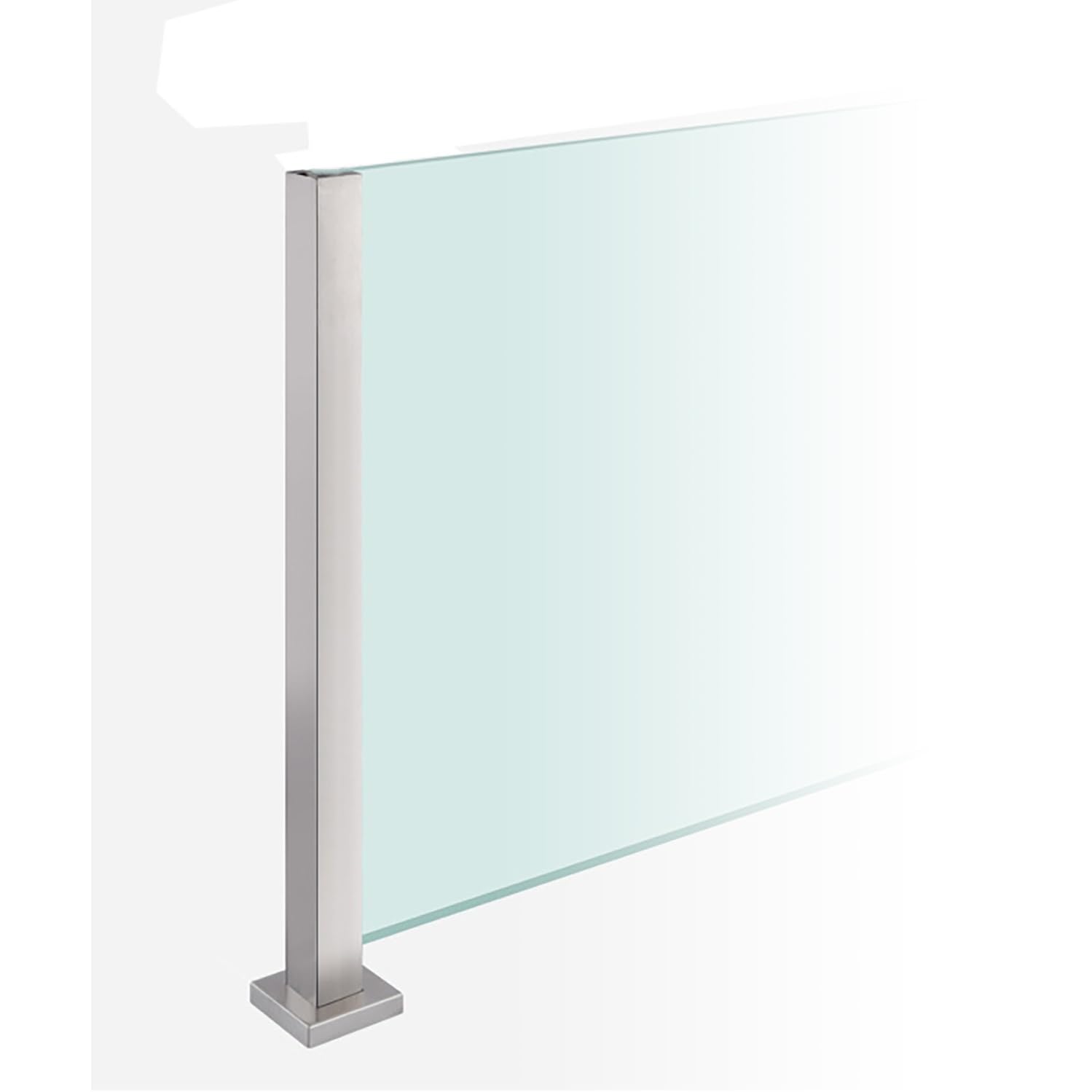 Poteau de balustrade moderne en verre pour rampe d'escalier d'extérieur