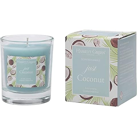 Hassett Green Coconut Scented Candle in Tumbler Cover