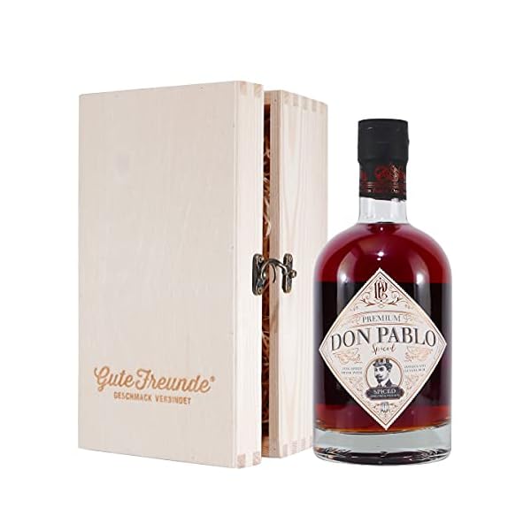 Don Pablo Premium Rum Spiced mit Geschenk-Holzkiste 0,5L