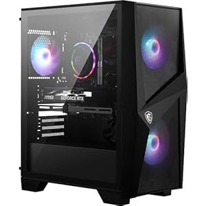 MSI Codex R Gaming Desktop: Intel Core i5-13400F, Geforce RTX 4060, 16GB DDR5, 1TB m.2 NVMe SSD, 80+ Gold PSU, WiFi, Keyboard & Mouse, DIY Friendly, Windows 11 Home: 13NUC5-087US