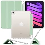 ブリシア iPad iPadとの互換性あり mini A17 Pro 2024 mini 6 mini7 ケース 8.3インチ 第6世代 PUレザー マグネット内蔵 バックカバーApple Pencil 収納可能 ペンホルダー付き 超薄 軽量 スタンド オートスリープ機能付き (ライトグリーン)