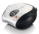 Tragbarer CD-Player: Das SCD-24 Kinderradio ist der ideale musikalische Begleiter. Es ist robust, kompakt und besticht mit seinem kinder em Design. Der integrierte CD-Player spielt alle gängigen CD-Formate und das integrierte FM-Radio empfängt verfügbare UKW Radiosender