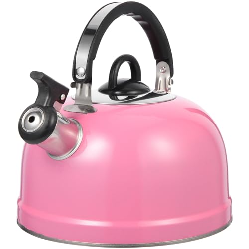 Alipis Water Boiling Kettle Gas Whistling Kettle Stainless Steel Pink