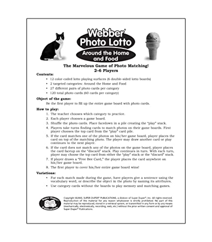 Around The Home And Food Photo Lotto Game - Super Duper Publications Educational Learning Resource For Children #TOP6