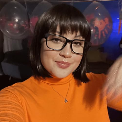 Allaura Brown Bob Wig Velma Wig And Glasses thumb #6