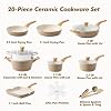 SENSARTE Ceramic Cookware Sets, Pots and Pans Set Nonstick, 20-Piece Induction Cookware, Non-toxic Healthy Non Stick Kitchen Cooking Set with Stay-Cool Handles, PFAS PTFE PFOA PFOS Free #2