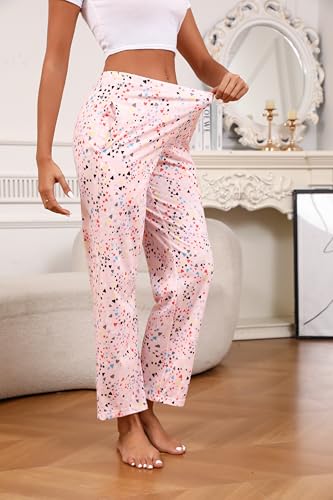 PNAEONG Pajama Pants Women 3 Pack Soft Cotton Lounge Pants Comfy Casual Pajama Bottoms with Elastic Waistband & Pockets2