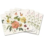 Cala Home Blessed by Nature Premium Decorative Hardboard Cork Back Tabletop Placemats 4 Pack Manufactured in The USA Heat Tolerant and Easily Wipes Clean