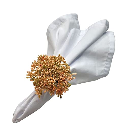 Maison Charlô | Set mit 4 Serviettenringen Kamille | Serviettenringhalter für formelle/legere Esstischdekoration | Thanksgiving, Weihnachten, Partydekoration, Alltagstreffen Cover