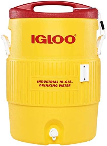 Igloo 10 gallon Industrial Beverage Cooler , Yellow/Red/White