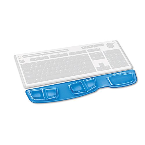 Fellowes 9183101 Keyboard Gel Palm Support, 18-1/4 x 3-3/4 Blue/Clear Cover