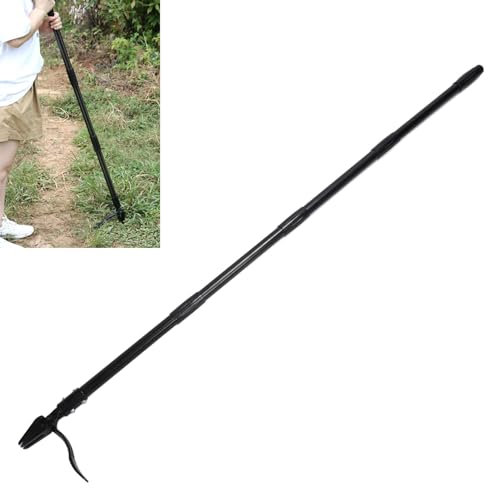 Stand Up Weeder, Gardening Hand Weeding Tool, Hand Tools Manual Weeders Long Claws, Steel Weed Puller Tool for All Soil Types, for Thistles, Burdocks (4 Sections 163cm / 64.2in)