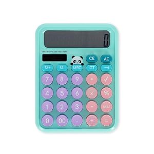 Legami - Calculatrice de Table Calcoolator, Thème Panda, Calculatrice Solaire à Double Alimentation, à Piles AAA (Non incluses) ou à énergie Solaire, 15,8 x 12 x 2,8 cm
