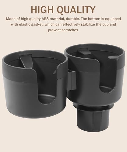 Expansor Adaptador Portavasos Carro 2-en-1 Negro ABS miniatura 5